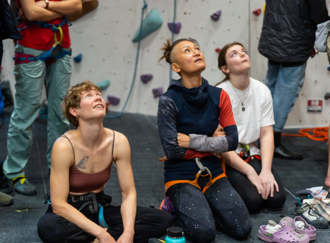 People climbing indoors in Bristol