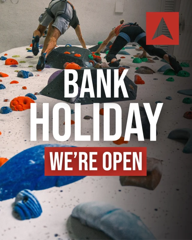 As always, we’re open this Bank Holiday Monday with our usual weekend hours! 🔺⁠
⁠
Come join us for the last climb of August!