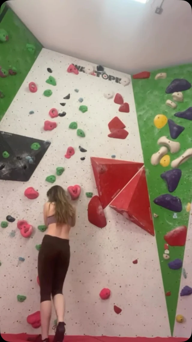 Teeny tiny holds on this V4! Brilliant send from @phoebeclimbs !