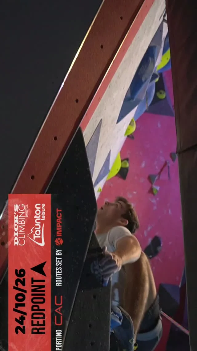 Bristol Climbing Championship: 24/10/26 - Book Now!⁠
⁠
🔺 Best format for a rope comp! (We think so.)⁠
🔺 Incredible showcase finals!⁠
🔺 Great prizes!⁠
⁠
Unlike other rope comps, where each category gets just two routes, at the BCC every route is open to every climber. ⁠
⁠
Each route gets progressively harder, with more points available the higher you climb.⁠
⁠
Try as many routes as you like, and we’ll take your two highest scores. That could be a flash of one line, plus getting a third of the way up a harder route in the comp.⁠
⁠
You only get one attempt per route, but if you slip or struggle on one, there are plenty more to try and plenty more chances to increase your score.⁠
⁠
⁠