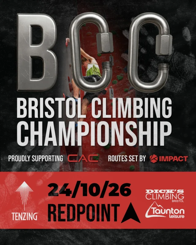 3 weeks until the Bristol Climbing Championship returns! 🥳 🔺⁠
⁠
🔗 Book now via the link in bio